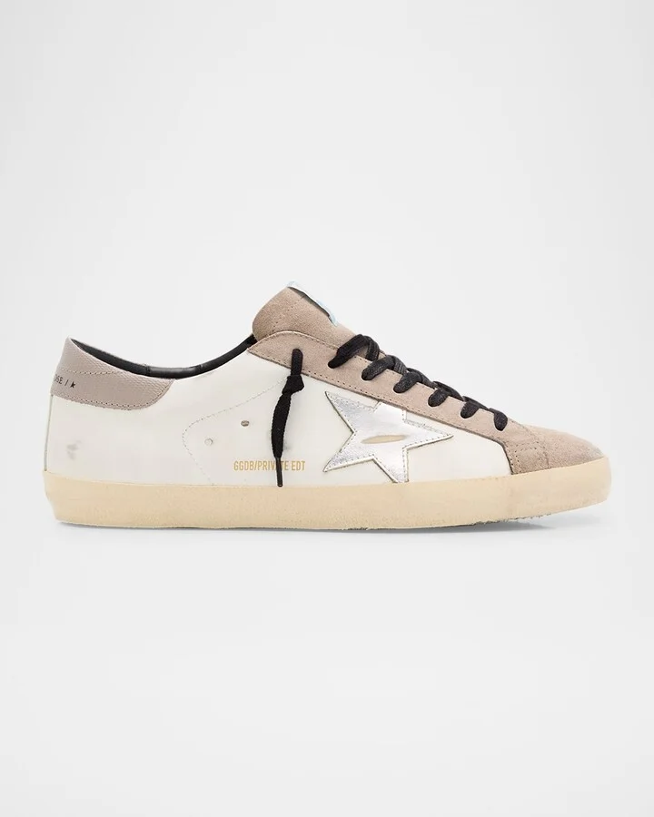 Men's Super-Star Leather and Suede Low-Top Sneakers