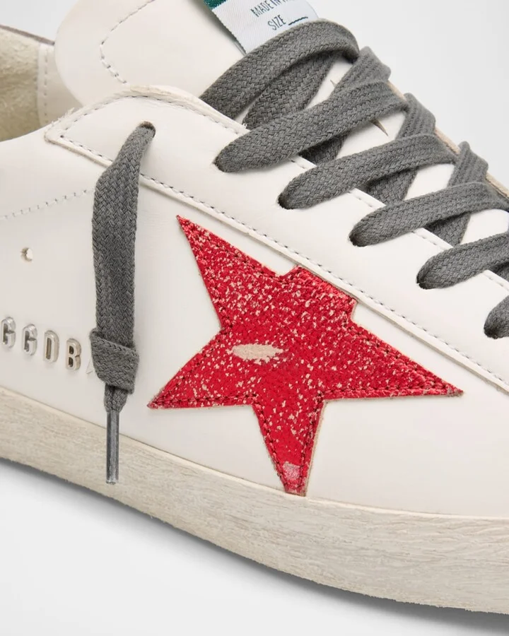 Men's Super-Star Leather Low-Top Sneakers - Image 2