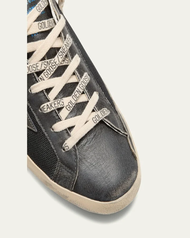 Men's Super-Star Leather Low-Top Sneakers - Image 4