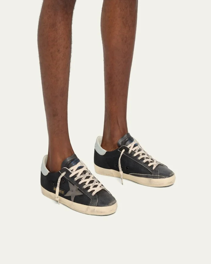 Men's Super-Star Leather Low-Top Sneakers - Image 5