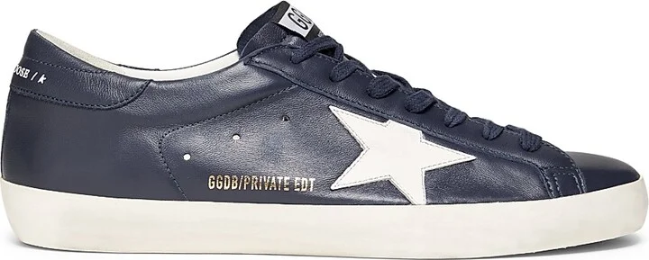 Men's Super Star Leather Low-Top Sneakers - Eclipse Latte - Size 6
