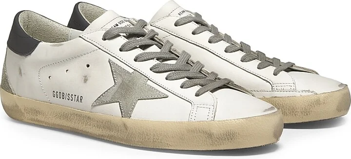Men's Super Star Leather Sneakers - White Ice Dark Gray - Size 11 - Image 2