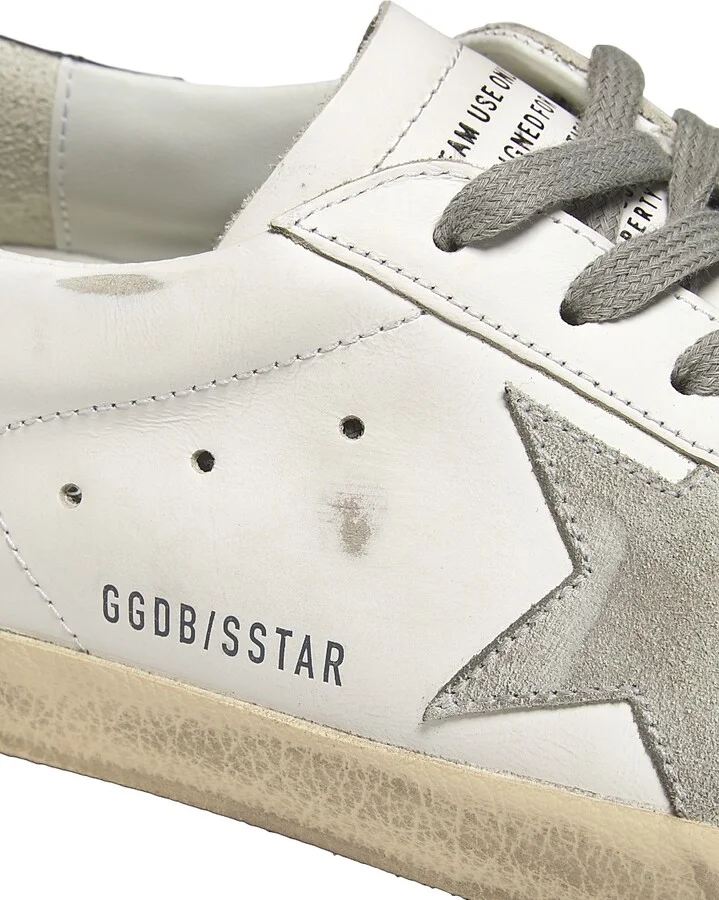 Men's Super Star Leather Sneakers - White Ice Dark Gray - Size 11 - Image 5