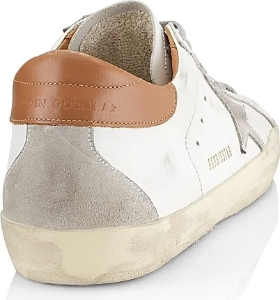 Men's Super-Star Leather & Suede Sneakers - White Ice Brown - Size 10 - Image 3