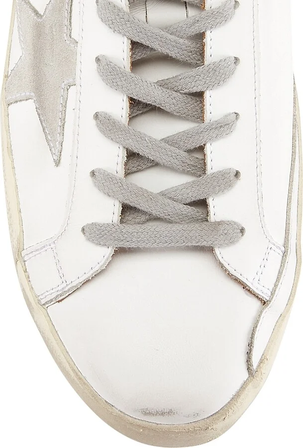 Men's Super-Star Leather & Suede Sneakers - White Ice Brown - Size 10 - Image 4