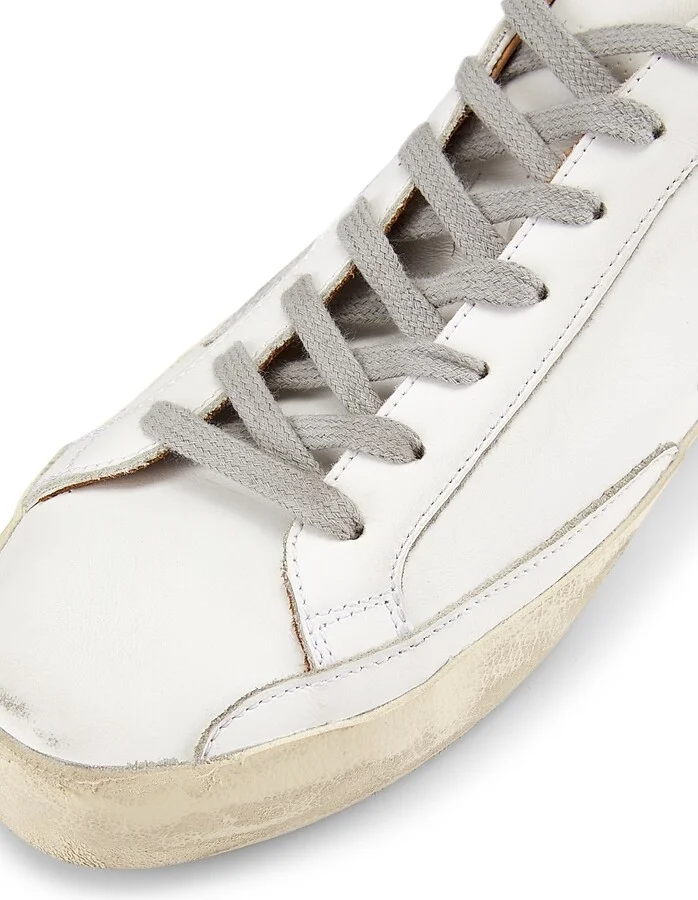 Men's Super-Star Leather & Suede Sneakers - White Ice Brown - Size 10 - Image 6