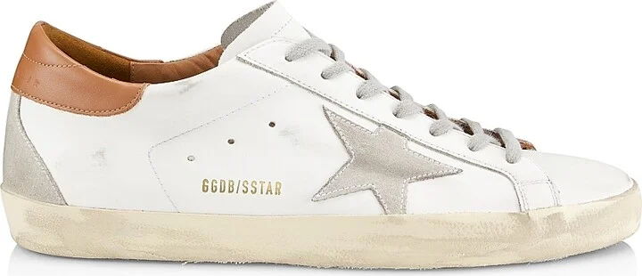 Men's Super-Star Leather & Suede Sneakers - White Ice Brown - Size 10