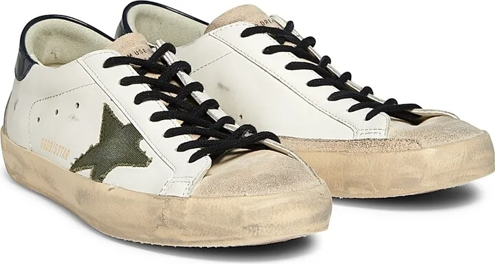 Men's Super Star Leather & Suede Sneakers - White Seed Pearl Green Blue - Size 9 - Image 2