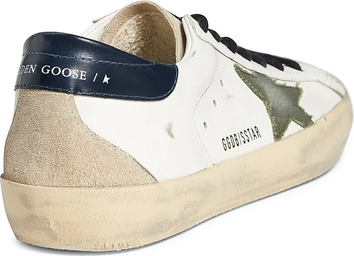 Men's Super Star Leather & Suede Sneakers - White Seed Pearl Green Blue - Size 9 - Image 3