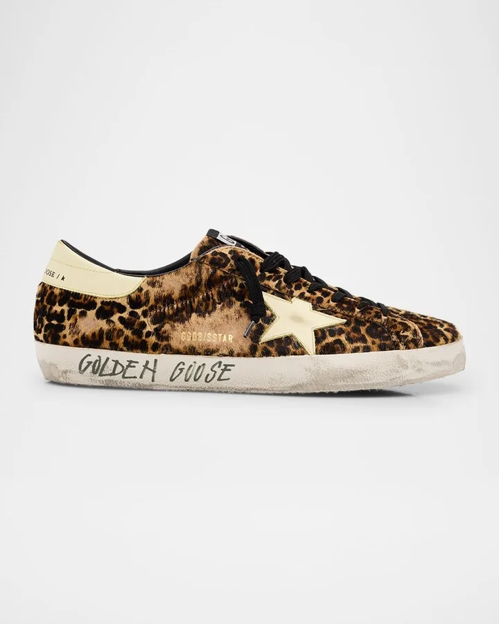 Men's Super-Star Leopard-Print Low-Top Sneakers