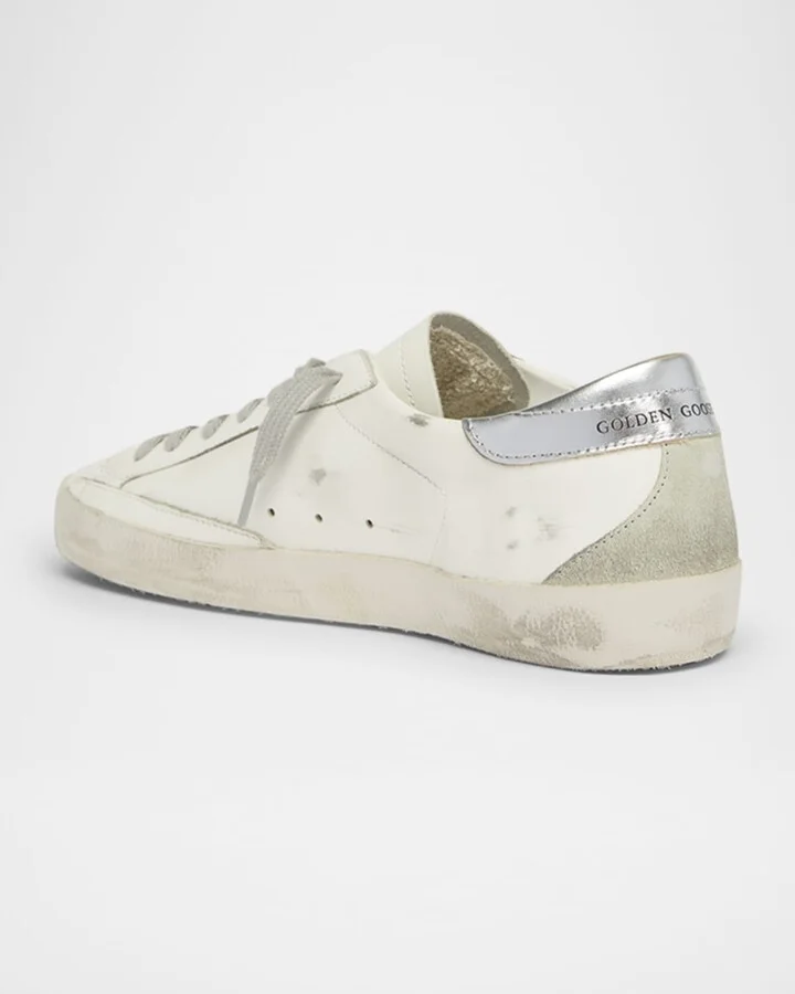 Men's Super-Star Metal-Logo Leather Low-Top Sneakers - Image 4