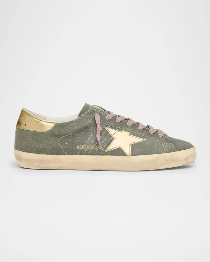 Men's Super Star Suede and Metallic Leather Sneakers