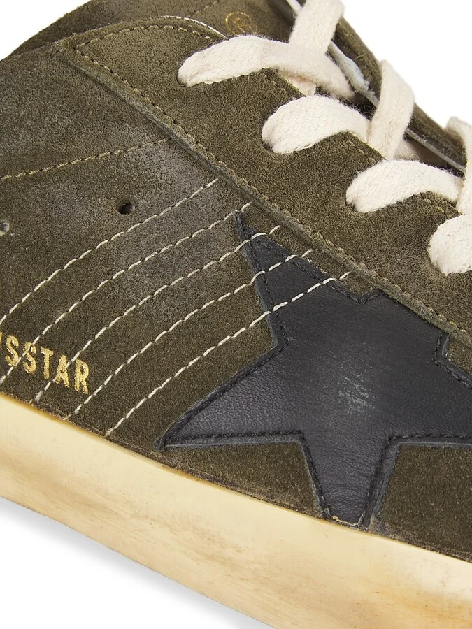 Men's Super-Star Suede Sneakers - Green Black Bordeaux - Size 6 - Image 6