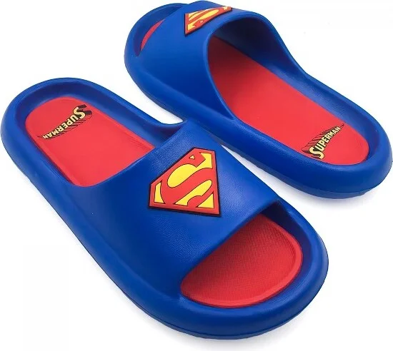 Mens Superman Logo Cloud Comfort Foam Slide Sandals - Size