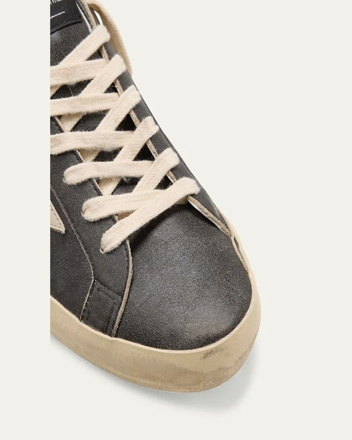 Men's Superstar Leather Low-Top Sneakers - Image 3