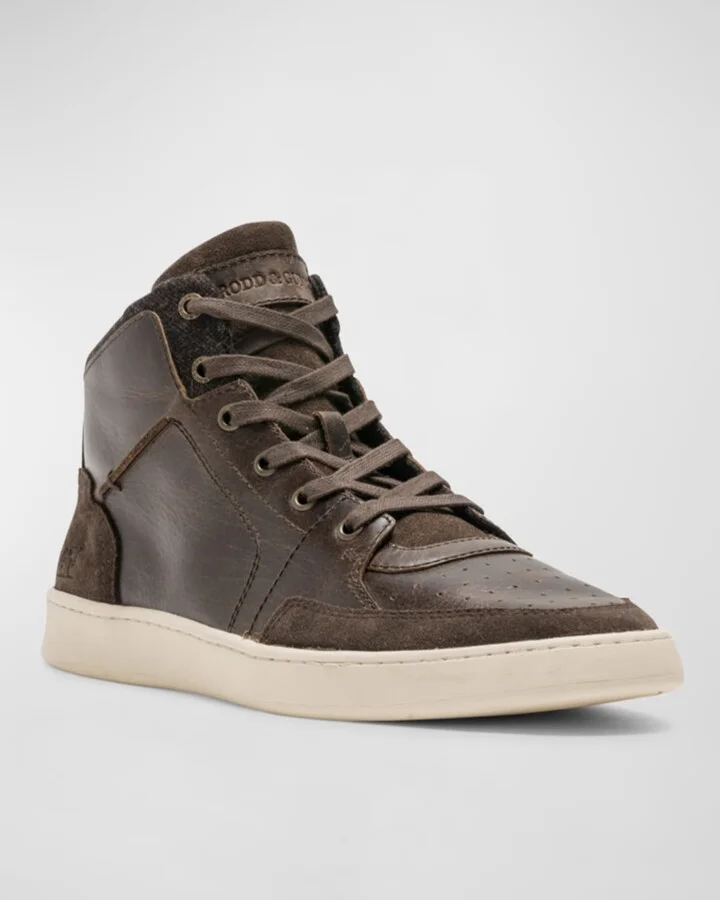 Men's Sussex High Street Leather High-Top Sneakers - Image 2