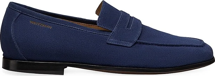 Men's SW Club Suede Penny Loafers - Blue - Size 10