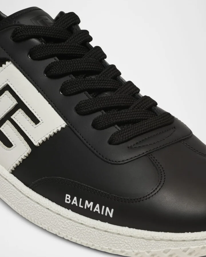 Men's Swan Calfskin Low-Top Sneakers - Image 3