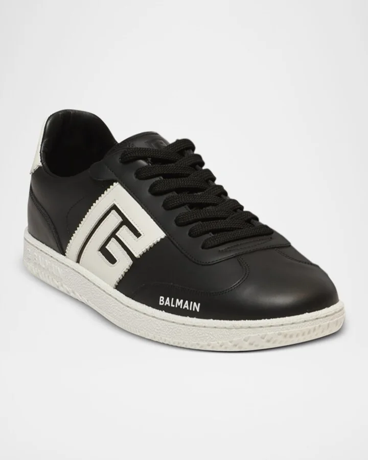 Men's Swan Calfskin Low-Top Sneakers - Image 6