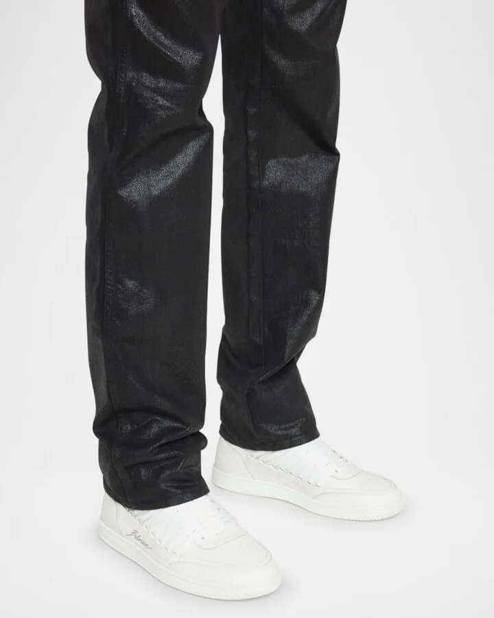 Men's Swan Leather Mid-Top Sneakers - Image 5