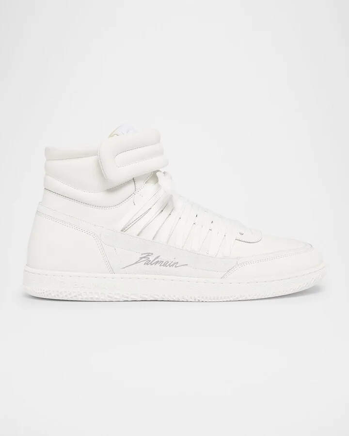 Men's Swan Leather Mid-Top Sneakers