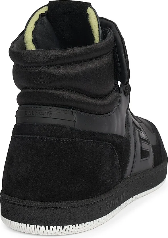 Men's Swan Mid-Top Leather Sneakers - Noir - Size 11 - Image 3