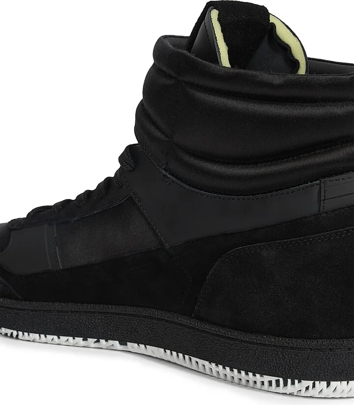 Men's Swan Mid-Top Leather Sneakers - Noir - Size 11 - Image 6