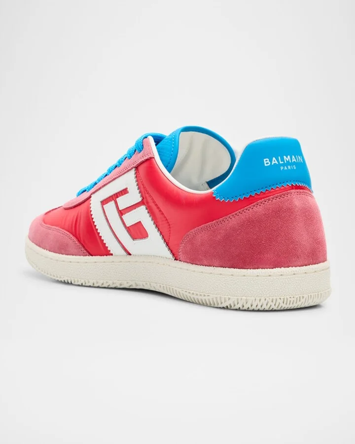 Men's Swan Suede and Nylon Low-Top Sneakers - Image 2