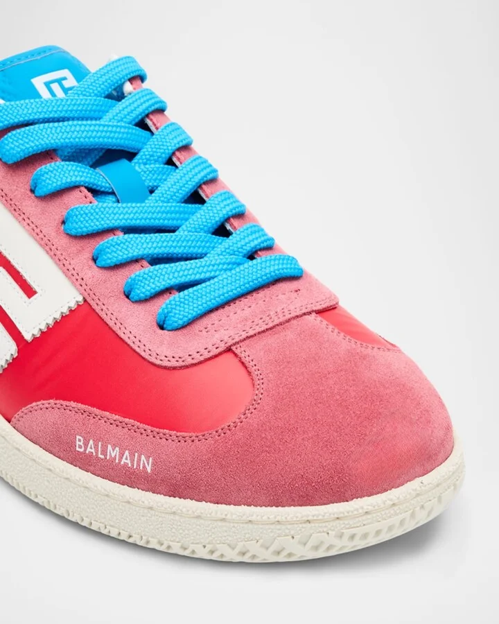 Men's Swan Suede and Nylon Low-Top Sneakers - Image 4