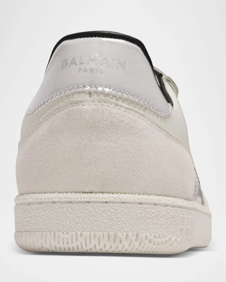 Men's Swan Tonal Calfskin Low-Top Sneakers - Image 2