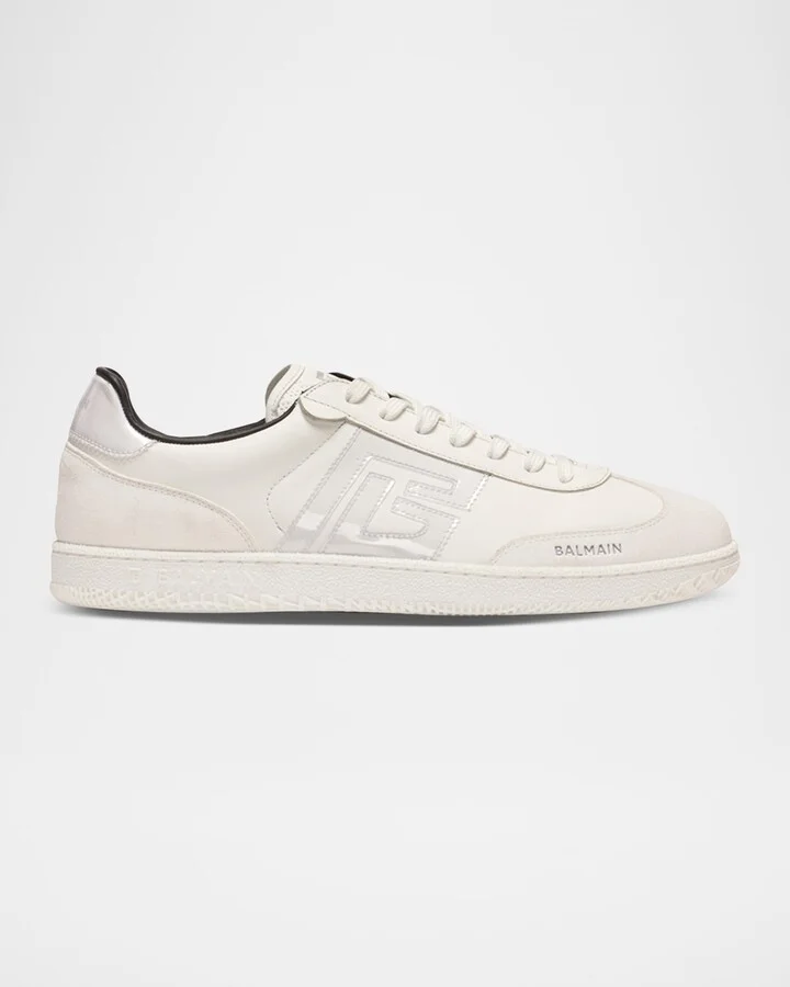 Men's Swan Tonal Calfskin Low-Top Sneakers