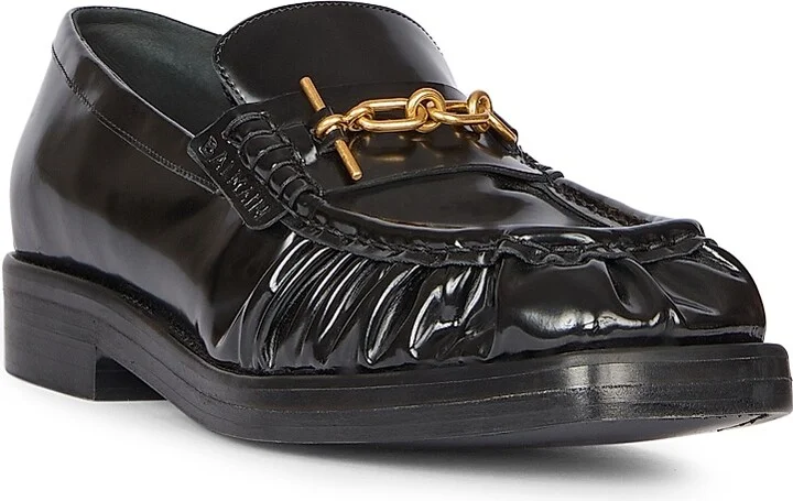 Men's Sync-Glazed Leather Loafers - Black - Size 11 - Image 2