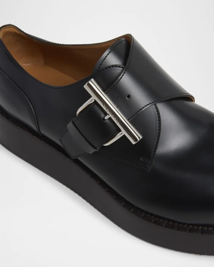 Men's T-Bar Leather Creeper Shoes - Image 2