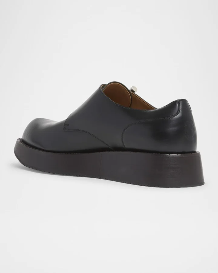 Men's T-Bar Leather Creeper Shoes - Image 4