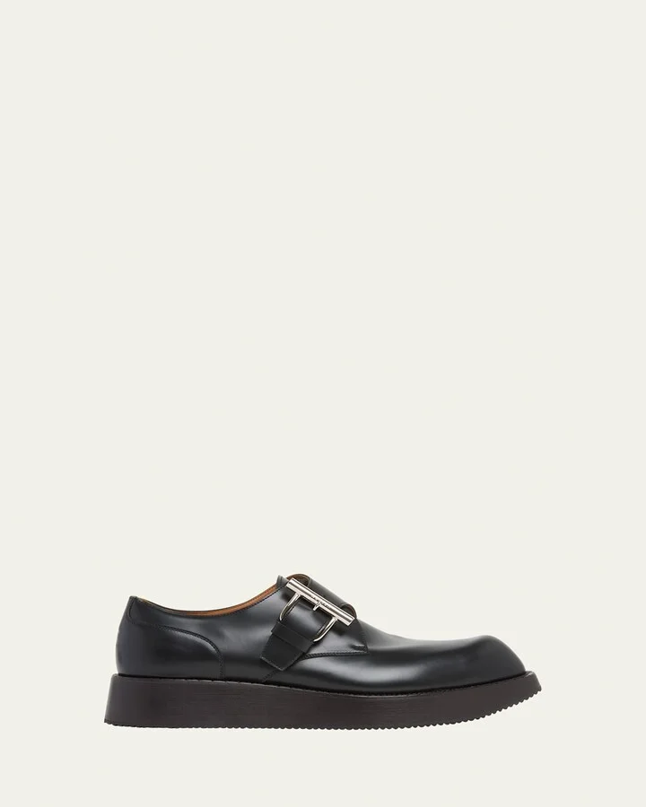 Men's T-Bar Leather Creeper Shoes
