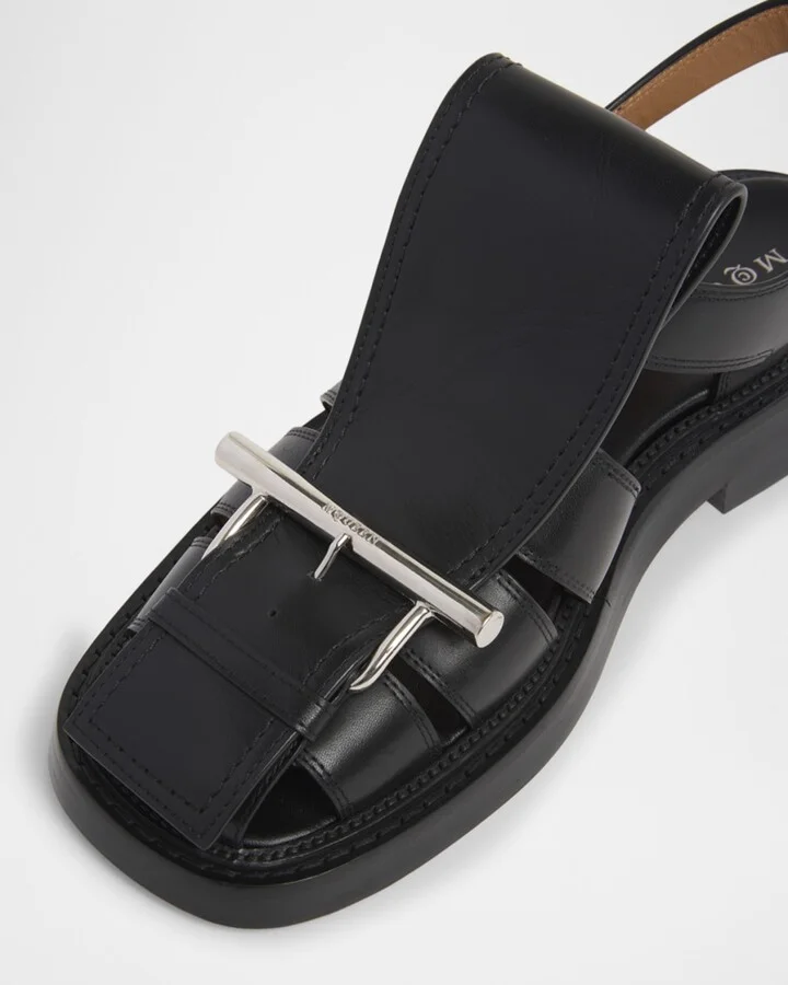 Men's T-Bar Leather Fisherman Sandals - Image 2