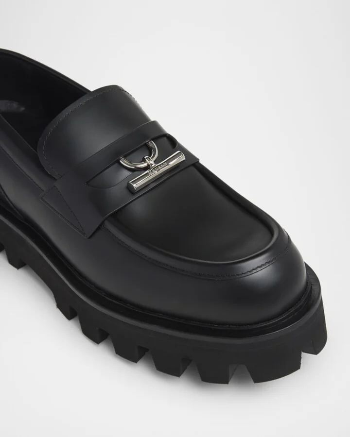 Men's T-Bar Parachute Leather Loafers - Image 5