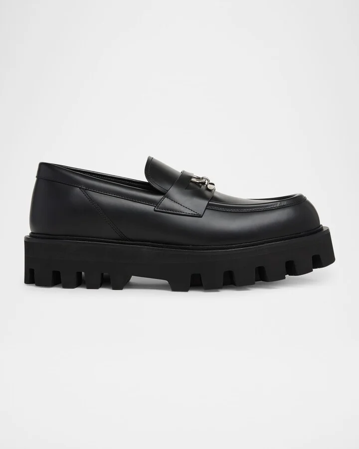 Men's T-Bar Parachute Leather Loafers
