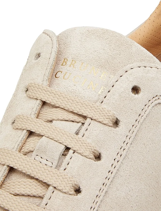 Men's T-Toe Suede Sneakers - Beige - Size 7 - Image 5