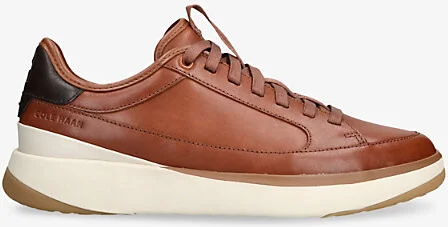 Mens Tan Comb Grand-Pro All Day Leather Low-Top Court Trainers Eur 45 / 11 Uk Men