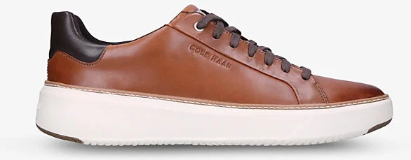 Mens Tan Comb Grandprø Topspin Leather Trainers Eur 44 / 10 Uk Men