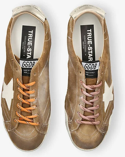 Mens Tan Comb True-Star Suede Low-Top Trainers Eur 46 / 12 Uk Men - Image 2