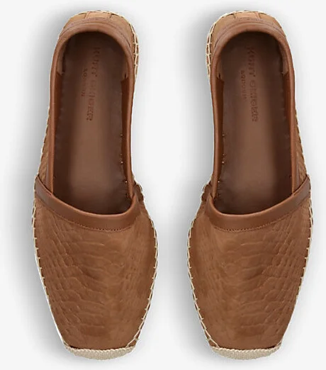 Mens Tan Isaac Rope-Effect Slip-On Leather Espadrilles Eur 46 / 12 Uk Men - Image 2