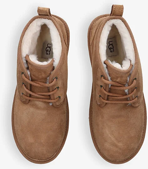 Mens Tan Neumel Logo-Debossed Suede Chukka Boots Eur 45 / 11 Uk Men - Image 2