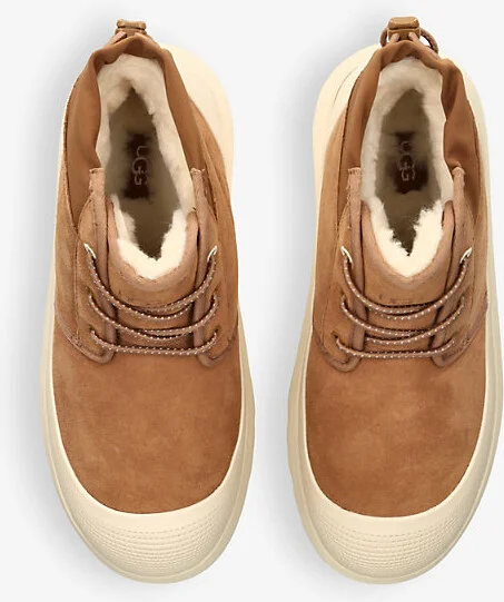 Mens Tan Neumel Weather Logo-Debossed Suede Chukka Boots Eur 40 / 6 Uk Men - Image 2