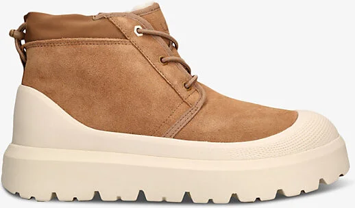 Mens Tan Neumel Weather Logo-Debossed Suede Chukka Boots Eur 40 / 6 Uk Men