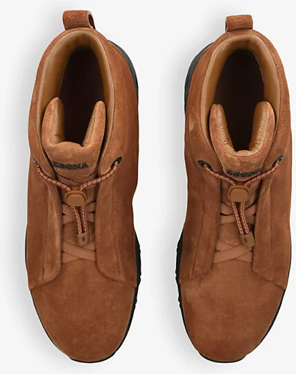 Mens Tan Triple Stitch Vetta Suede High-Top Trainers Eur 41 / 7 Uk Men - Image 2