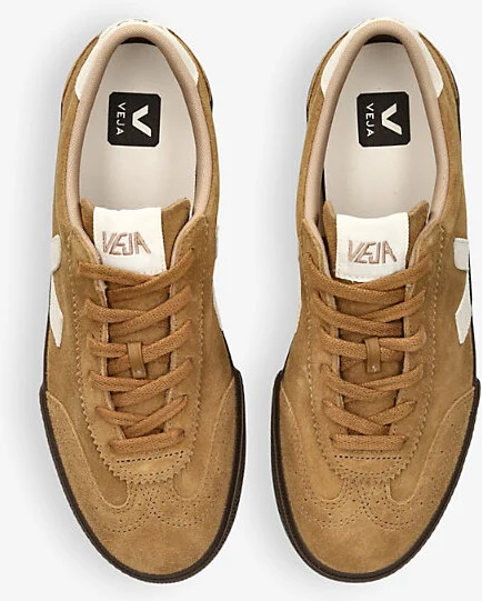 Mens Tan Volley Branded Suede Low-Top Trainers Eur 41 / 7 Uk Men - Image 2