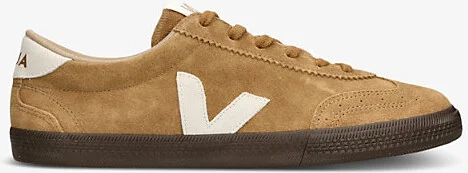 Mens Tan Volley Branded Suede Low-Top Trainers Eur 41 / 7 Uk Men