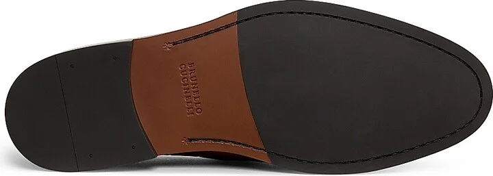 Men's Tassel-Accented Leather Loafers - Brown - Size 8 - Image 6